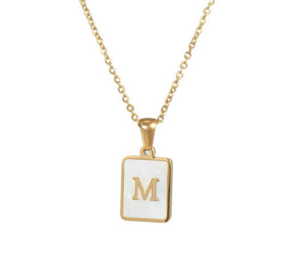 18K Gold Plated Initial Necklace