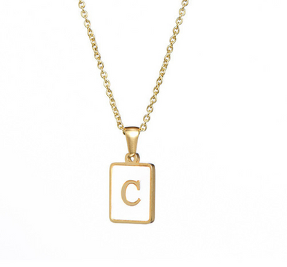 18K Gold Plated Initial Necklace